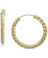 ფოტო #1 პროდუქტის Round Twist Small Hoop Earrings in 10k Gold, 5/8"