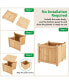 Square Wood Flower Planter Box Raised Vegetable Patio