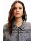 Фото #2 товара Women's Denim detachable sleeve jacket