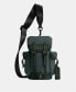 Фото #1 товара Men's Leather Hitch Backpack 13 in Micro Signature Jacquard