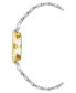 ფოტო #3 პროდუქტის Women's Quartz Two-Tone Alloy Link Bracelet Watch, 30mm