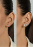 Charming asymmetric silver earrings Star EA780W
