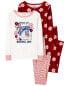 Фото #7 товара Kid 4-Piece Floral 100% Snug Fit Cotton Pajamas 7