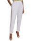 ფოტო #1 პროდუქტის Women's Linen-Blend Cuffed Ankle Pants