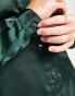 JDY satin shirt in emerald green