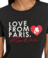 ფოტო #9 პროდუქტის Women's Love From Paris Graphic T-Shirt