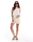 ASOS DESIGN knitted cami top with tie back detail in cream