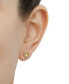 ფოტო #2 პროდუქტის Citrine (3/4 ct. tw.) & Lab-Grown White Sapphire (5/8 ct. t.w.) Halo Stud Earrings in 14k Gold