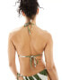 New Look bikini top in khaki stripe 40 - фото #4