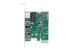 Delock PCI Express x1 Karte zu 3 x USB 5 Gbps Typ-A Buchse+ 1 Gigabit LAN - Network Card - PCI-Express