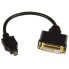 Фото #1 товара StarTech.com Micro HDMI to DVI Adapter - Micro HDMI to DVI Converter - Micro HDMI Type-D Device to DVI-D Single Link Monitor/Display/Projector - Durable - Male/Female - 8in (20cm) Cable - 0.203 m - Micro-HDMI - DVI-D - Male - Female - Straight