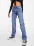 Фото #3 товара Weekday Pin mid rise straight leg jean in harper blue