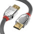Фото #3 товара Кабель HDMI высокой скорости Lindy Cromo Line 3 м (стандарт HDMI Type A) 4096 x 2160 пикселей 3D серый-серебристый