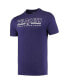 ფოტო #1 პროდუქტის Men's Heathered Charcoal, Purple Distressed Northwestern Wildcats Meter T-shirt and Pants Sleep Set