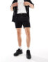 Фото #2 товара ASOS DESIGN skinny mid length denim shorts in washed black