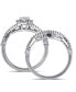 ფოტო #3 პროდუქტის Certified Diamond (3/4 ct. t.w.) Heart-Shape Infinity Bridal Set in 14k White Gold
