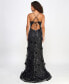 Фото #2 товара Juniors' Embroidered Open-Back Gown, Created for Macy's