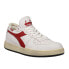 Фото #2 товара Diadora Mi Basket Row Cut Lace Up Mens White Sneakers Casual Shoes 176282-C7114