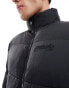 River Island studio puffer jacket in black Черный, M - Chest 38-40 - фото #2