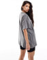 Murci exclusive oversized motif t-shirt in washed grey