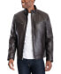 Фото #2 товара Men's Perforated Faux Leather Moto Jacket, Created for Macy's