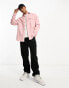 Фото #4 товара ASOS DESIGN 90s oversized cord shirt with double pockets in light pink