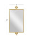 Wood Contemporary Wall Mirror, 28" x 14"