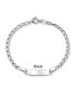 ფოტო #4 პროდუქტის Dainty Engrave Thin Identification ID Bracelet Curb Cuban Link Name Plated.925 Silver Sterling Small Wrist 6 Inch