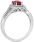 ფოტო #3 პროდუქტის Couture® Passion Ruby (3/4 ct. t.w.) & Vanilla Diamond (1/3 ct. t.w.) Ring in Platinum