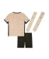 ფოტო #2 პროდუქტის Little Boys Tan Paris Saint-Germain 2023/24 Fourth Replica Jersey Kit Set
