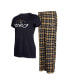 ფოტო #1 პროდუქტის Women's Black, Gold UCF Knights Arctic T-shirt and Flannel Pants Sleep Set