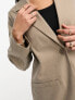 Фото #3 товара Monki co-ord blazer in taupe melange