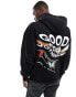 Good For Nothing logo print hoodie in black