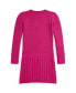 Фото #3 товара Big Girls Mini Cable Pleated Cotton Sweater Dress