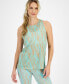 ფოტო #1 პროდუქტის Women's Geo-Print Mesh Tank, Created for Macy's