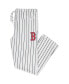 ფოტო #1 პროდუქტის Men's White, Navy Boston Red Sox Big and Tall Pinstripe Sleep Pants
