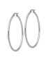 Stainless Steel Polished Diameter Hoop Earrings