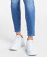 Фото #4 товара Women's Rhinestone Trimmed Skinny Ankle Jeans