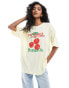 Фото #1 товара ASOS DESIGN oversized t-shirt with berry graphic in lemon