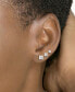 ფოტო #3 პროდუქტის 3-Pc. Set Silver Plated Square Cubic Zirconia Stud Earrings