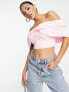 Фото #1 товара ASOS DESIGN Going Out off shoulder top with bow front in pink