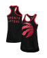 Фото #1 товара Women's Black Toronto Raptors Showdown Scoop-Neck Racerback Tank Top