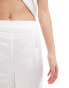 Y.A.S Bridal satin wide leg trouser co-ord in white 2XL - фото #6