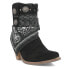 Фото #2 товара Dingo Bandida Paisley Studded Round Toe Cowboy Booties Womens Black Casual Boots