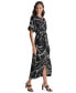 ფოტო #3 პროდუქტის Women's Collared Short-Sleeve Shirtdress