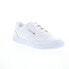 Reebok Club Memt Womens White Leather Lace Up Lifestyle Sneakers Shoes