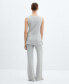 ფოტო #2 პროდუქტის Women's Straight Knitted Pants