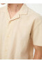 Фото #7 товара LCW Casual Regular Fit Kısa Kollu Keten Karışımlı Erkek Gömlek