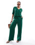 Фото #1 товара Nobody's Child Bobbie linen shirt co-ord in green