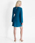 Women's Jewel-Neck Long-Sleeve Shift Dress